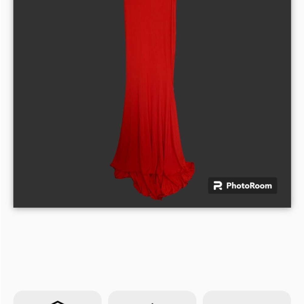 DRESS BRIGHT RED EXTRA LARGE EXTRA LONG SLEEVELESS HI-LOW BRAND NEW VERY SOFT - Picture 3 of 5
